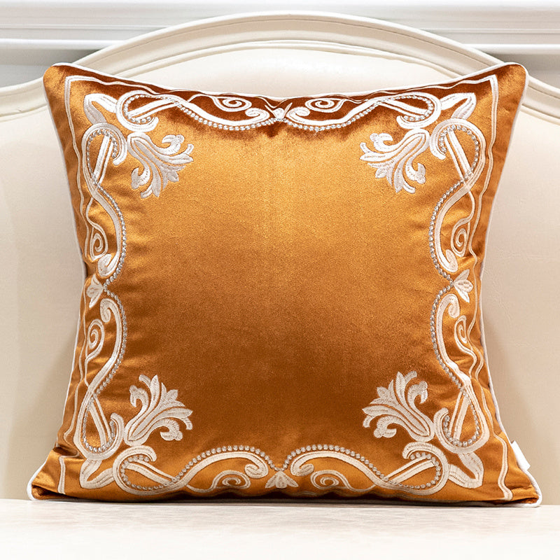 Patterned Cushion Cover Flannel Embroidered Home Decor Pillow Case - DropOnline.co