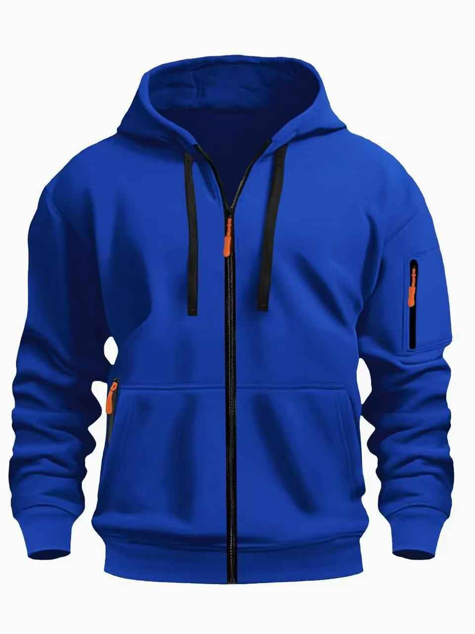 Men's Zipper Hooded Sweatshirt - Sports Casual Cardigan Jacket