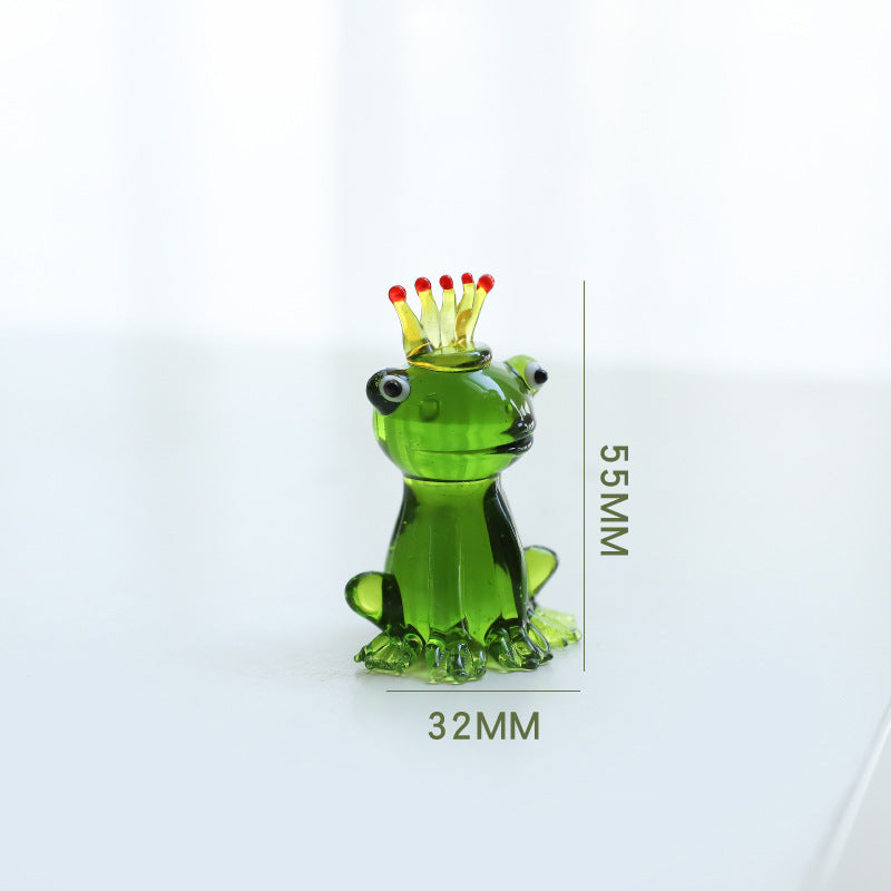 Home Decor Glass Frog Ornament Shape - DropOnline.co