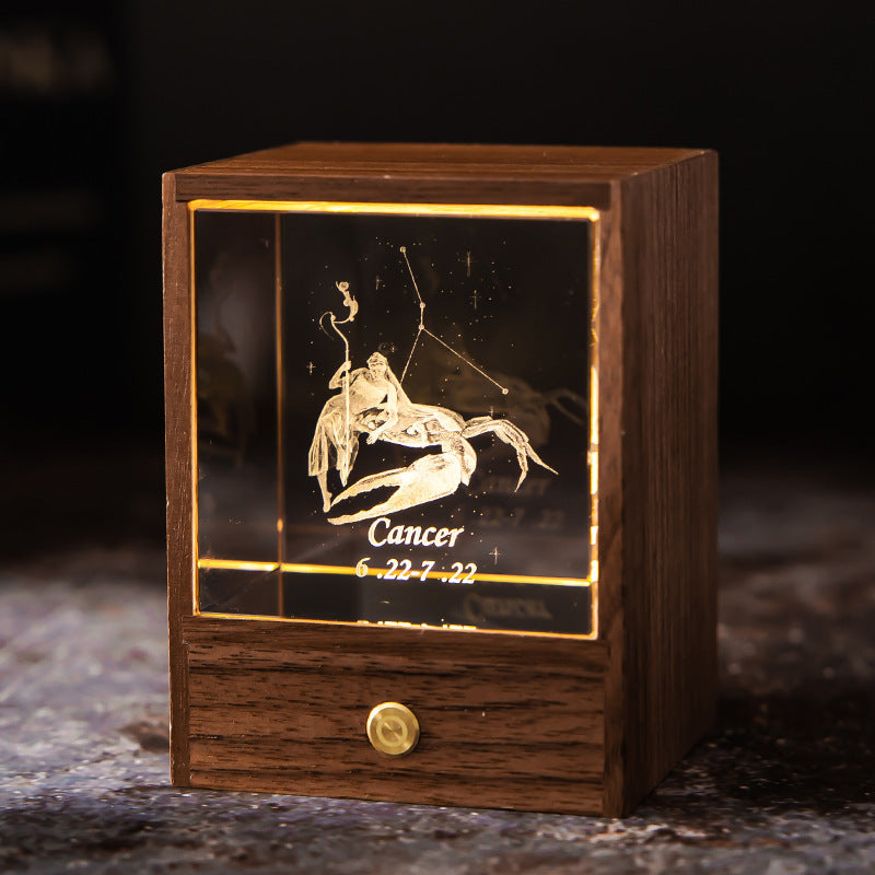 Crystal LED Table Lamp - USB Power Constellation Light Bedroom Night Lights for Decor - DropOnline.co