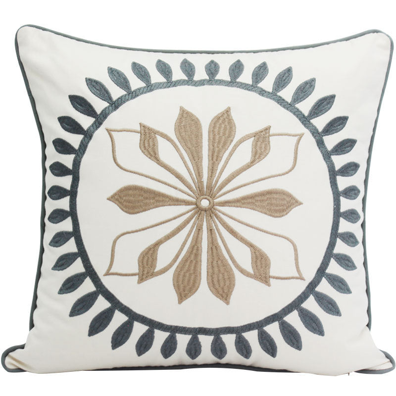 Dutch Velvet Embroidery Pillow Cover Series American Model Room Bedside Cushion - DropOnline.co