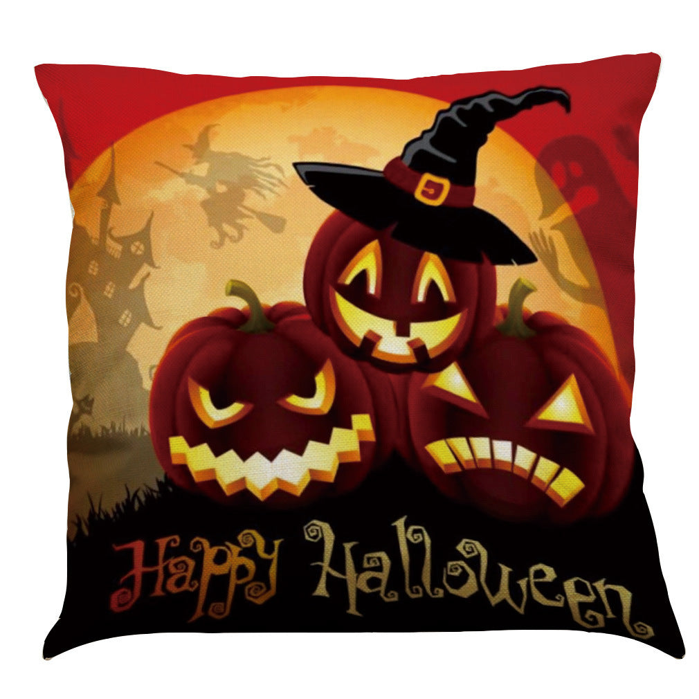 Halloween Cotton Linen Sofa Car Cushion Pillowcase - DropOnline.co