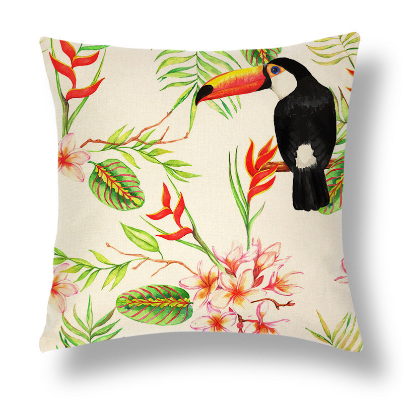 Tropical Series Linen Throw Pillow Case Cushion Cover - DropOnline.co