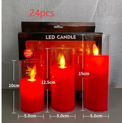 Electric Candle Lamp Led Simulation With Cup Home Decor - DropOnline.co