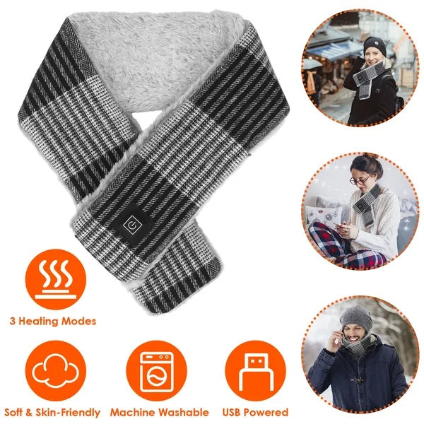 USB Electric Heated Scarf - Winter Neck Wrap with Heating Technology - DropOnline.co