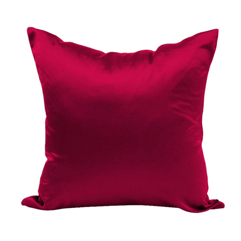 Solid Color Imitation Silk Sofa Cushion Cover - DropOnline.co