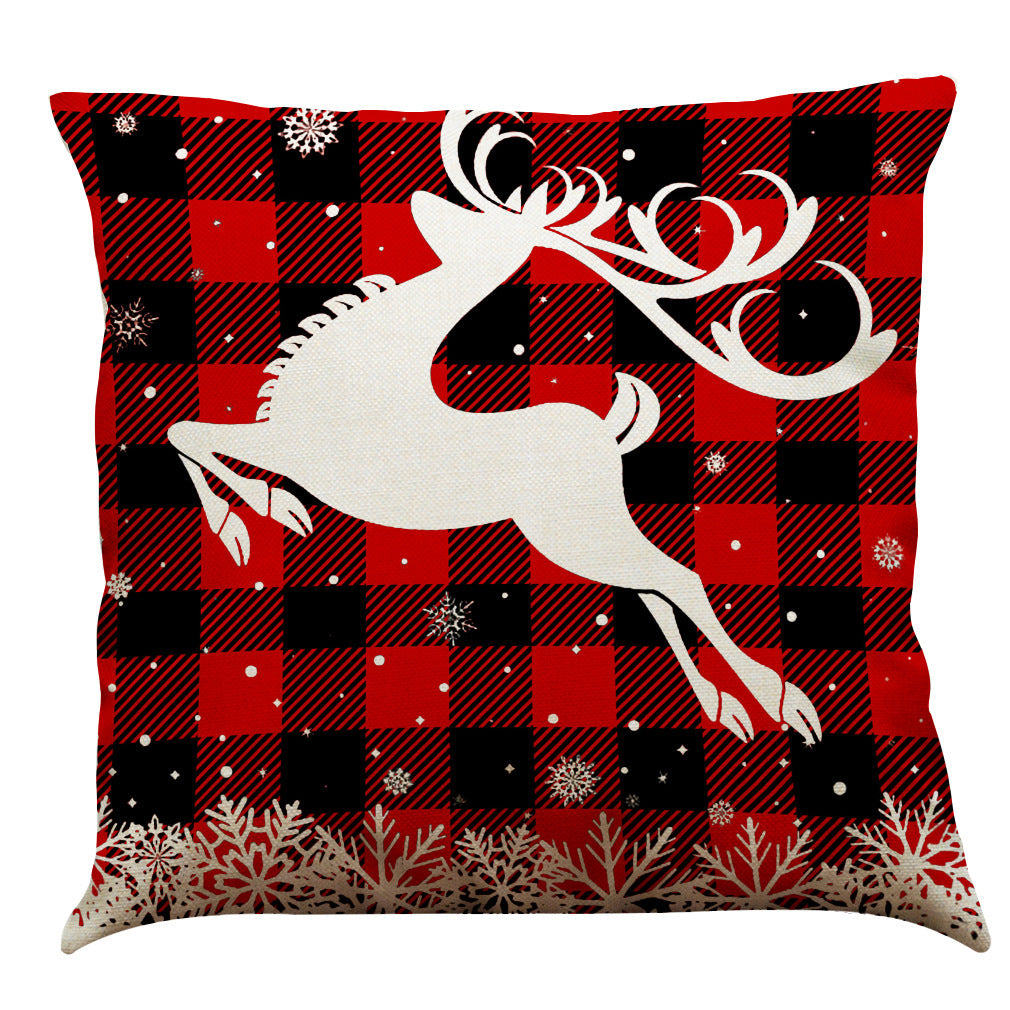 Christmas Cotton Linen Sofa Car Cushion Pillowcase - DropOnline.co