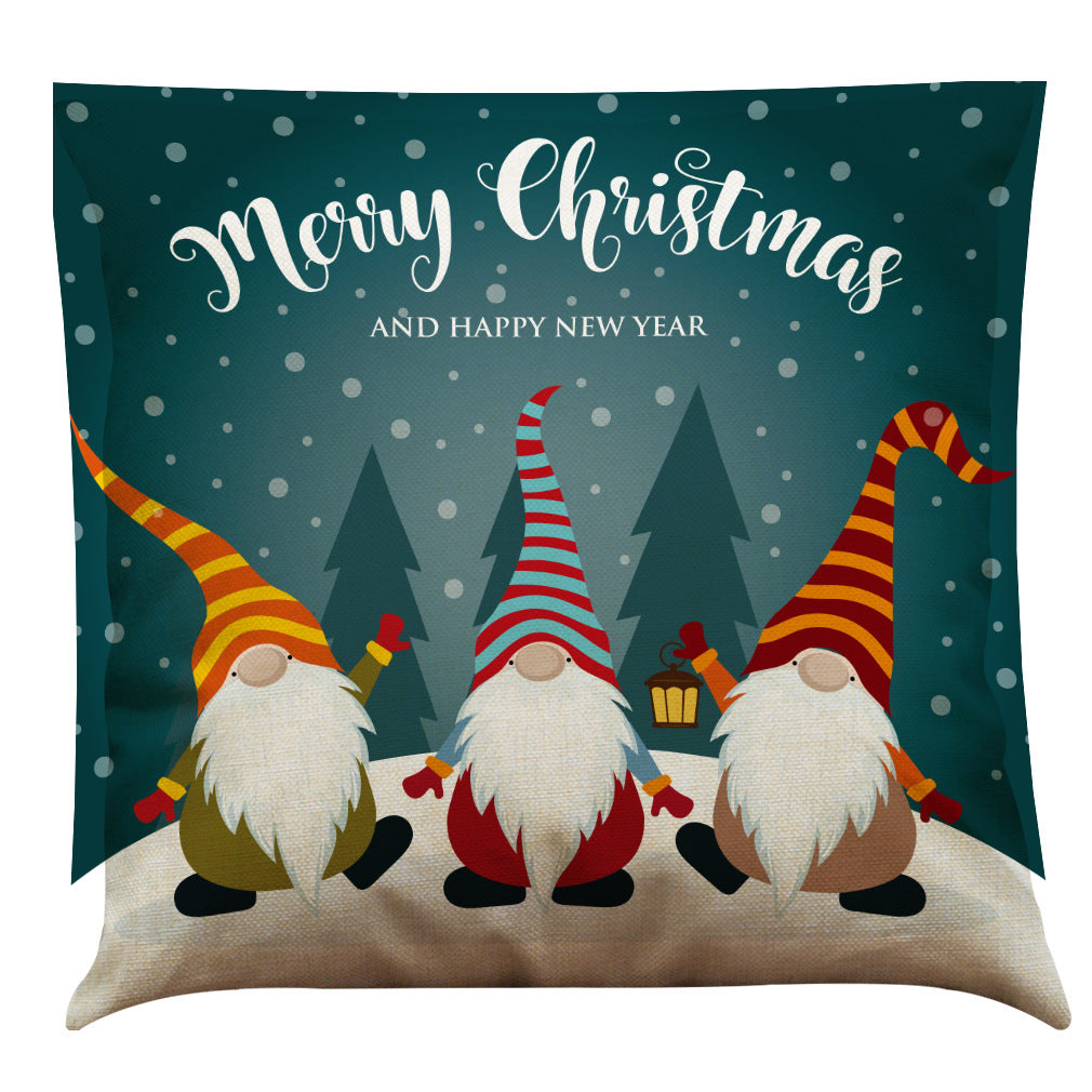 Christmas Cotton Linen Sofa Car Cushion Pillowcase - DropOnline.co