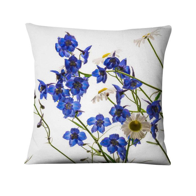 Floral Digital Print Pillowcase Green Plant Cushion Cover - DropOnline.co