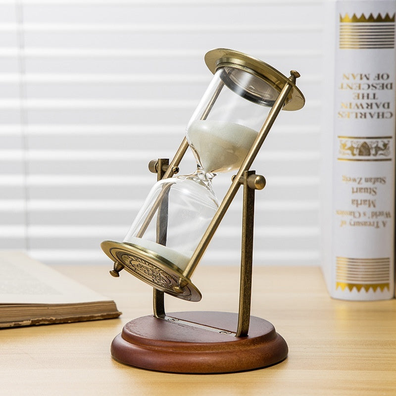 Creative Wooden Hourglass Timer 15 Minutes Desk Study Room Decoration - DropOnline.co