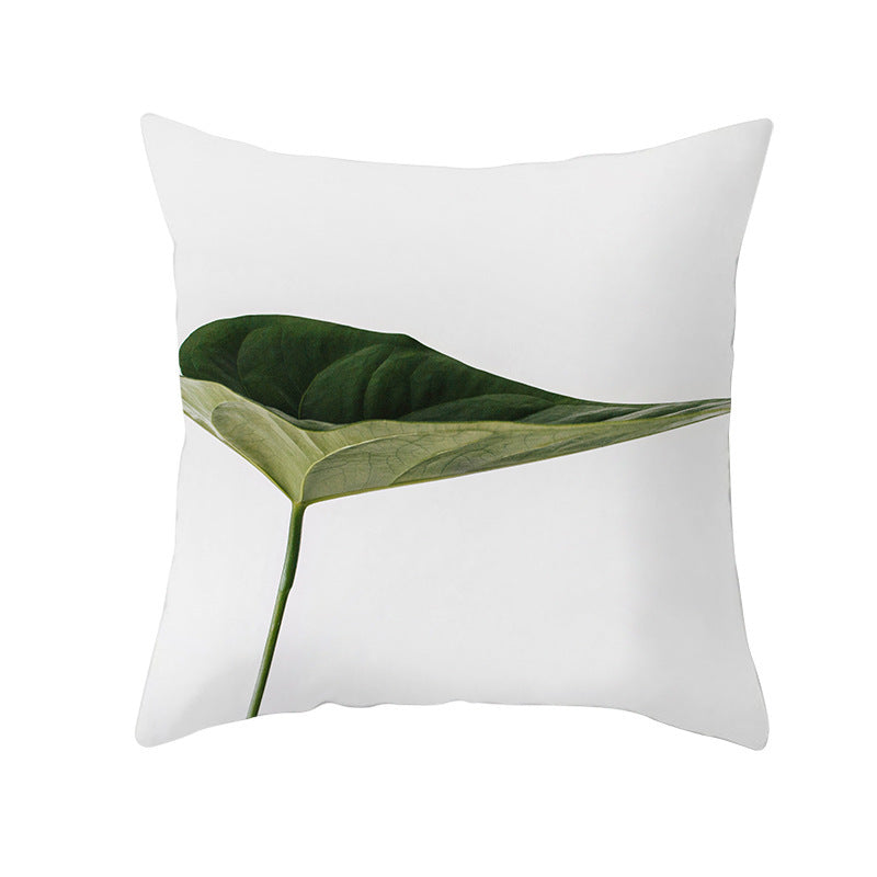 Light Tropical Plants Home Decor Peach Skin Fleece Pillowcase - DropOnline.co