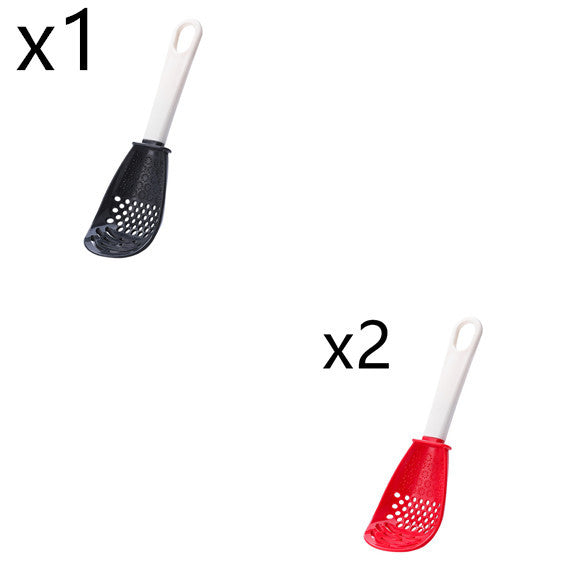 Multifunctional Slotted Spoon Grinding Cooking Spoon Mashed Auxiliary Food Ginger Garlic Spoon Press Potatoe Stir-frying Spatula Kitchen Gadget - DropOnline.co
