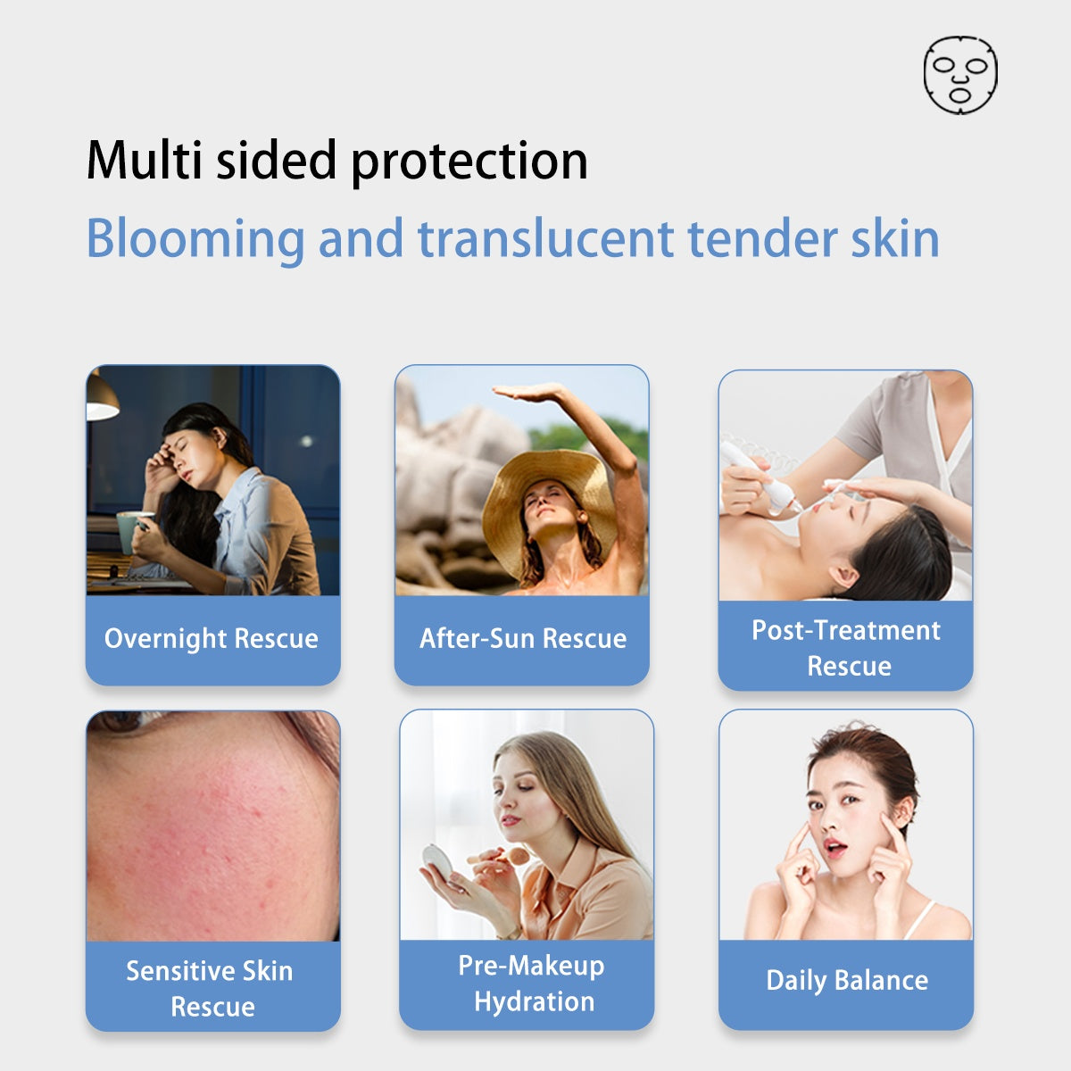 Skin Infiltration And Soothing Mask, Deep Cleansing, Brightening Skin Tone, Hydrating Mask - DropOnline.co