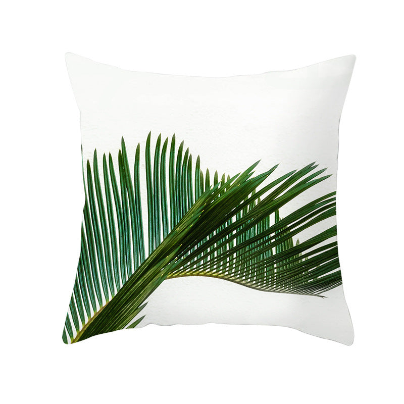 Light Tropical Plants Home Decor Peach Skin Fleece Pillowcase - DropOnline.co