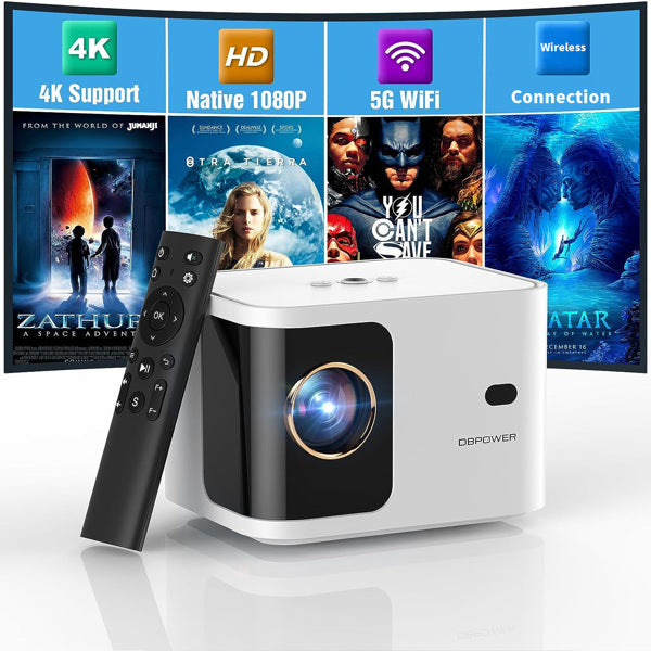 DBPOWER H89 720P Projector With Motorized Focus 5G-It Is Prohibited To Sell On Amazon, Walmart, And Temu Platforms, And It Will Not Be Shipped On Weekends - DropOnline.co