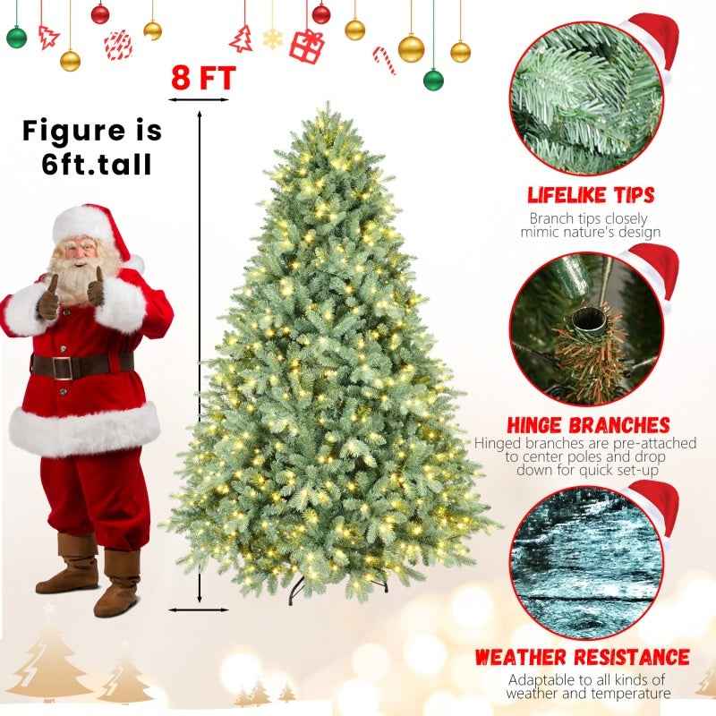 PE/PVC Christmas Tree - Green Realistic Holiday Tree