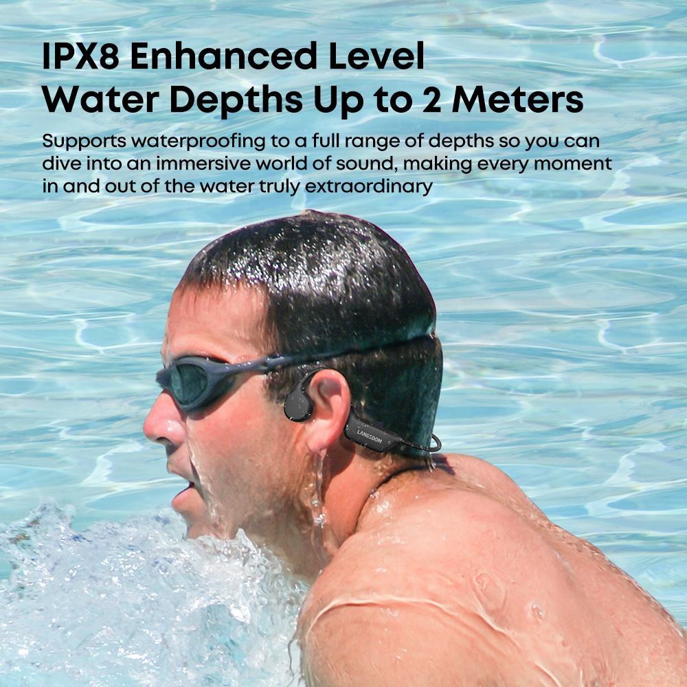 IPX8 Waterproof Headset Swimming Bluetooth Headphones With 32G TF Card Sports Wireless Earbuds Stereo Bone Conduction Earphone - DropOnline.co
