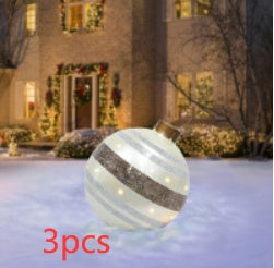 Giant Inflatable Christmas Ball 60cm - PVC Outdoor Ornament Decoration for Tree & Yard - DropOnline.co