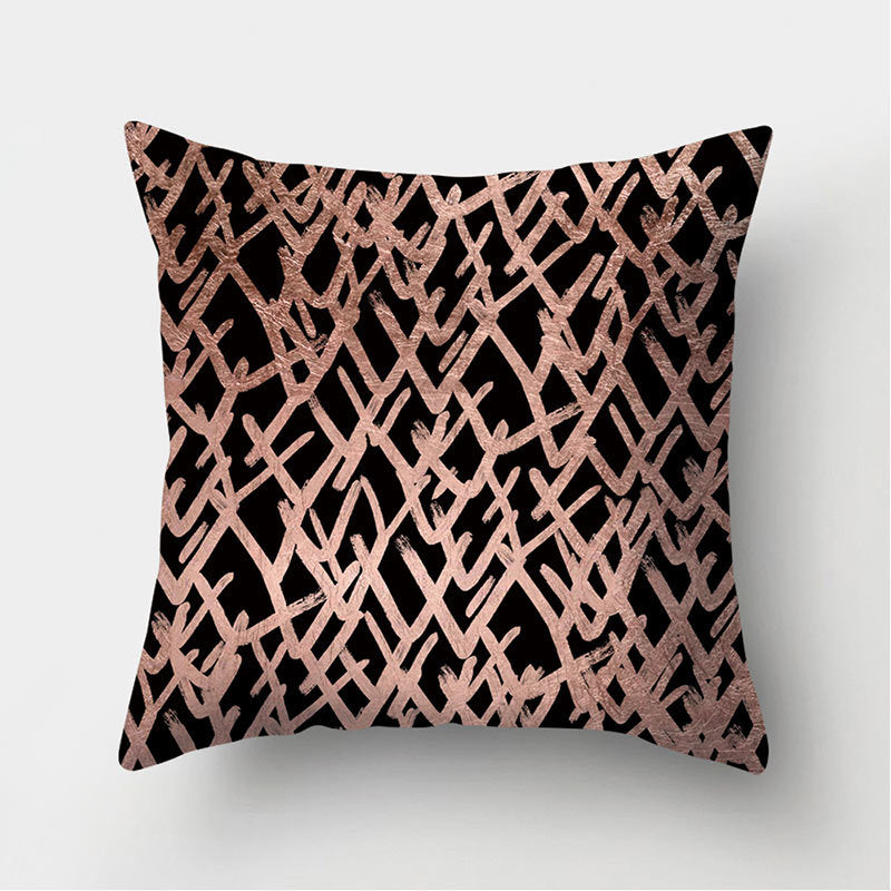 Leather Velvet Pillowcase Sofa Cushion Cover - Luxury Textured Throw Pillow for Home - DropOnline.co