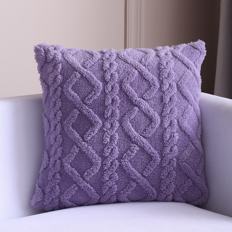 New Style Household Nordic Plain Cushion Cover Plush Warp Knitting - DropOnline.co