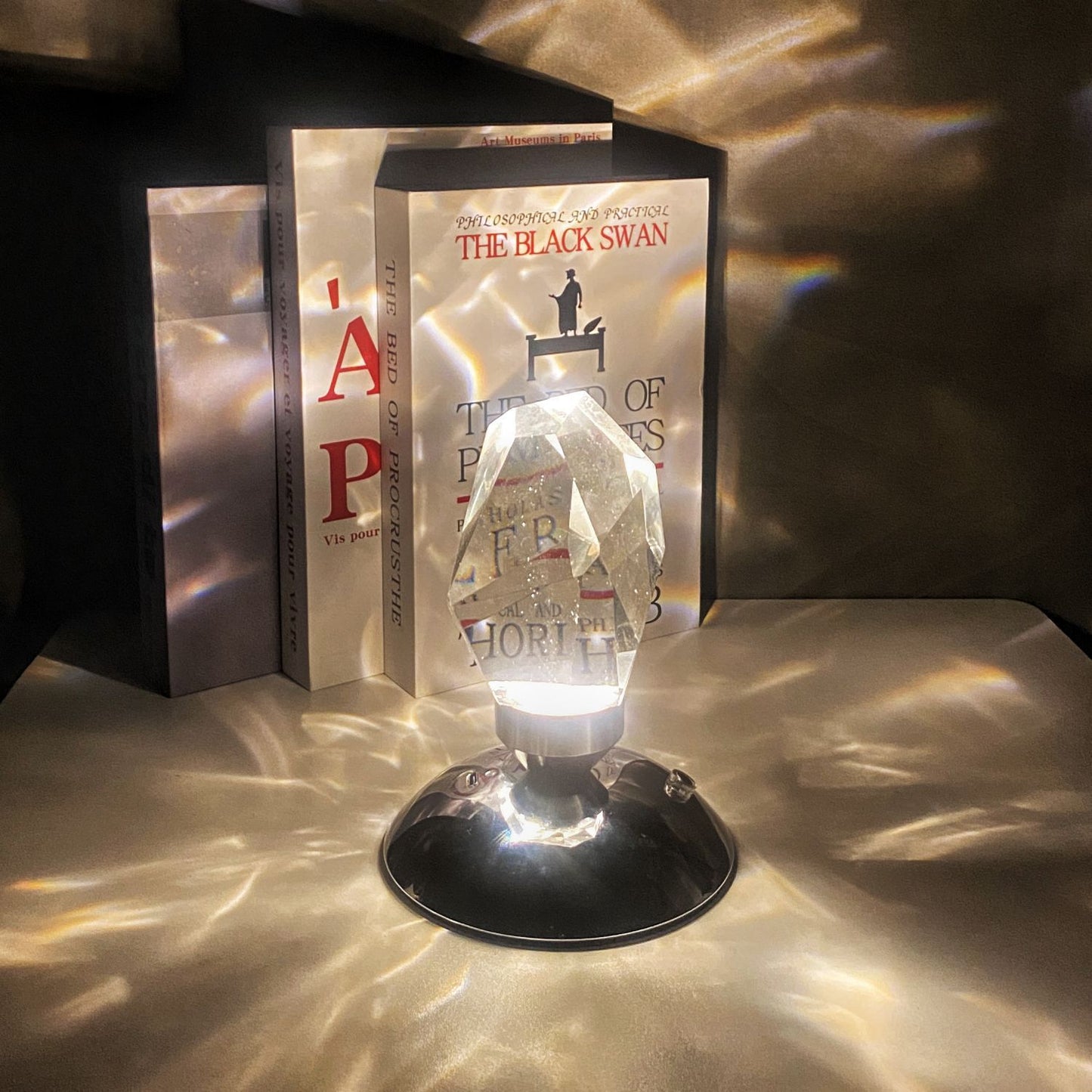 Led Crystal Night Light With Remote Control Bedroom Decor Mood Light Novelty Gift Usb Bedside Romantic Projector Rgb Night Lamp - DropOnline.co