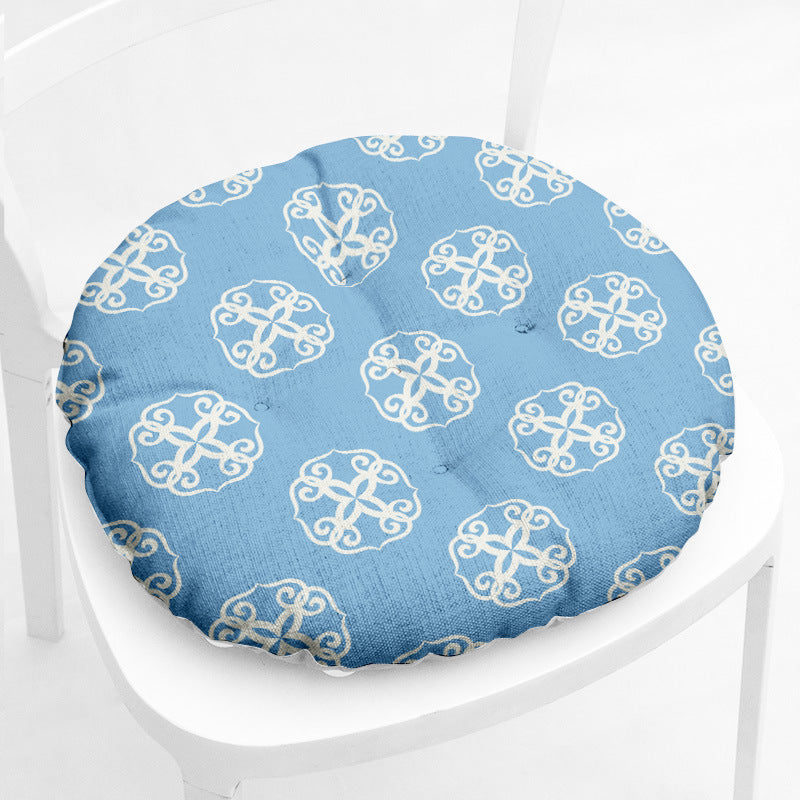 Home Round Square Chair Cushion Cotton Linen - DropOnline.co