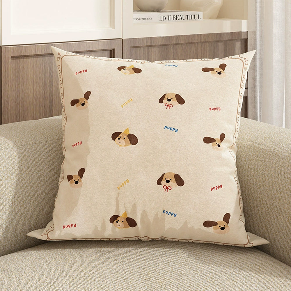 New Cute Dog Pillowcase Bedroom Cushion Cover Sofa Cushions Pillows Cover 45x45cm Pillow Case Home Decoration Car Office Seat - DropOnline.co