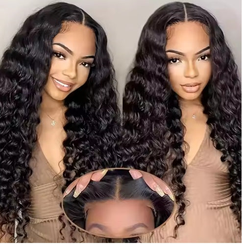 Glueless Wigs 70 Human Hair Pre Plucked Pre Cut 200 Density Transparent HD Lace Frontal Wigs  Loose Deep Wave Wigs - DropOnline.co