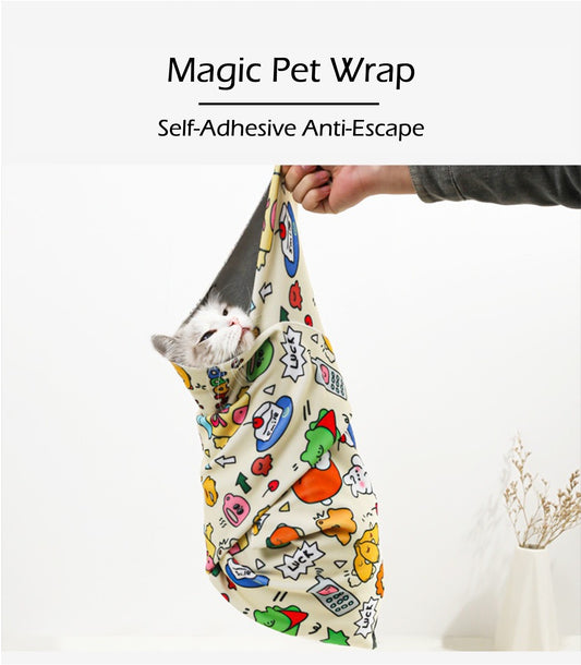 Magical Cloth, Self-Adhesive Cat Grooming Wrap - DropOnline.co