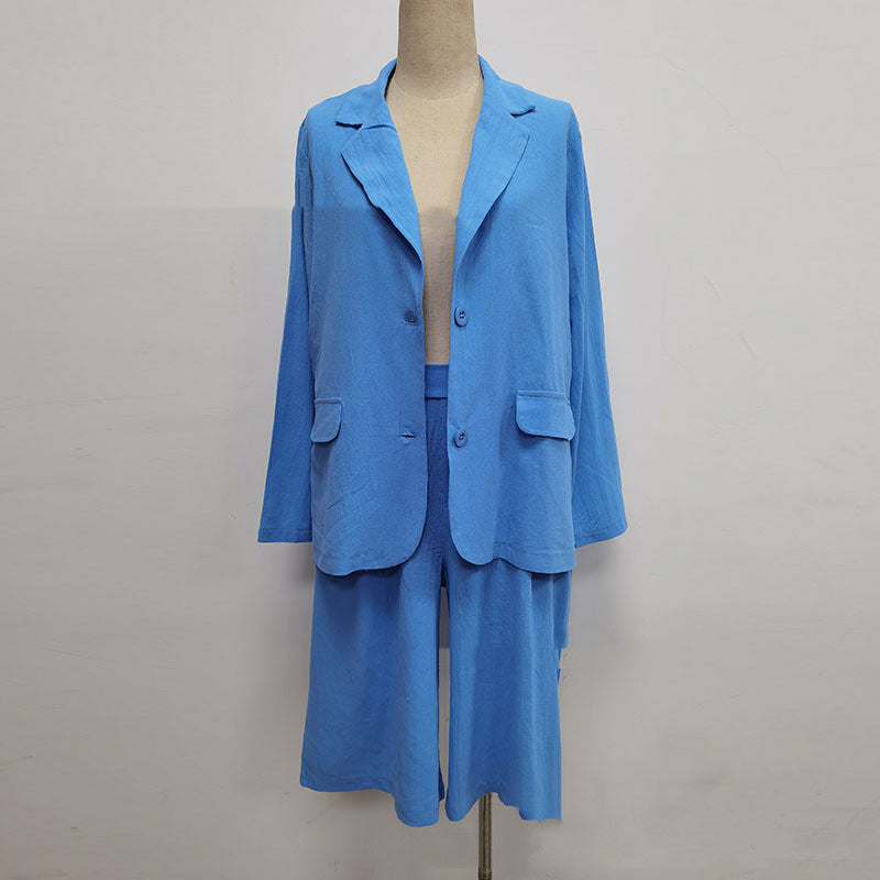 Women's Cardigan Jacket Shorts Two Piece Set