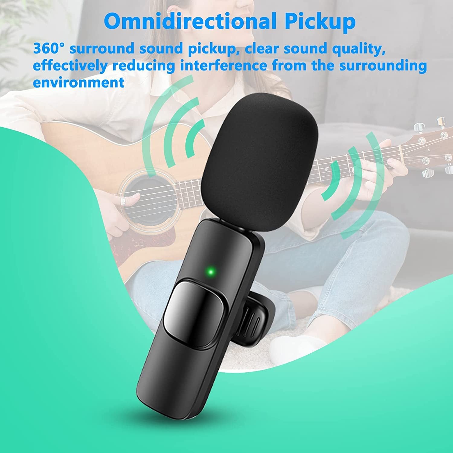 Wireless Lavalier Lapel Microphone For IPhone IPad Professional Wireless Clip Mic - Cordless Omnidirectional Condenser Recording Mic For Interview Video Podcast Vlog YouTube - DropOnline.co