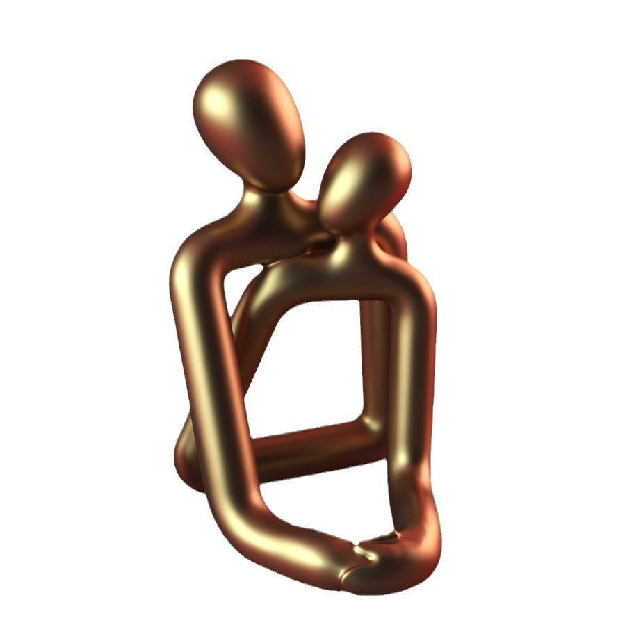 Heartwarming Loving Couple Resin Statue - A Timeless Modern Home Decor Accent For Bookshelves, Office Desks, And Nightstands Valentine's Day Gift - DropOnline.co