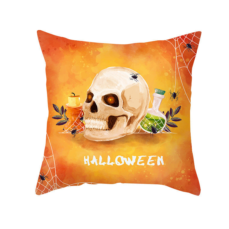 Halloween Pumpkin Letter Fleece Cushion Cover - DropOnline.co