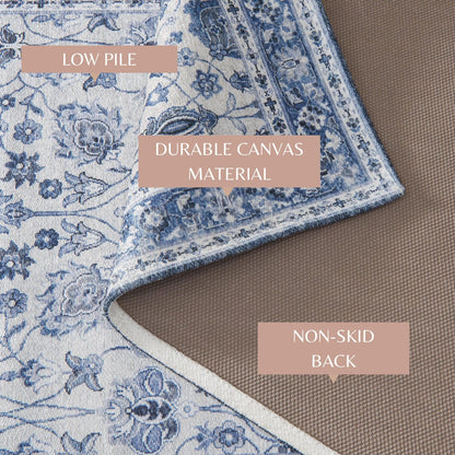 Floral Machine Washable Accent Rug 2' x 3' - Matra Collection