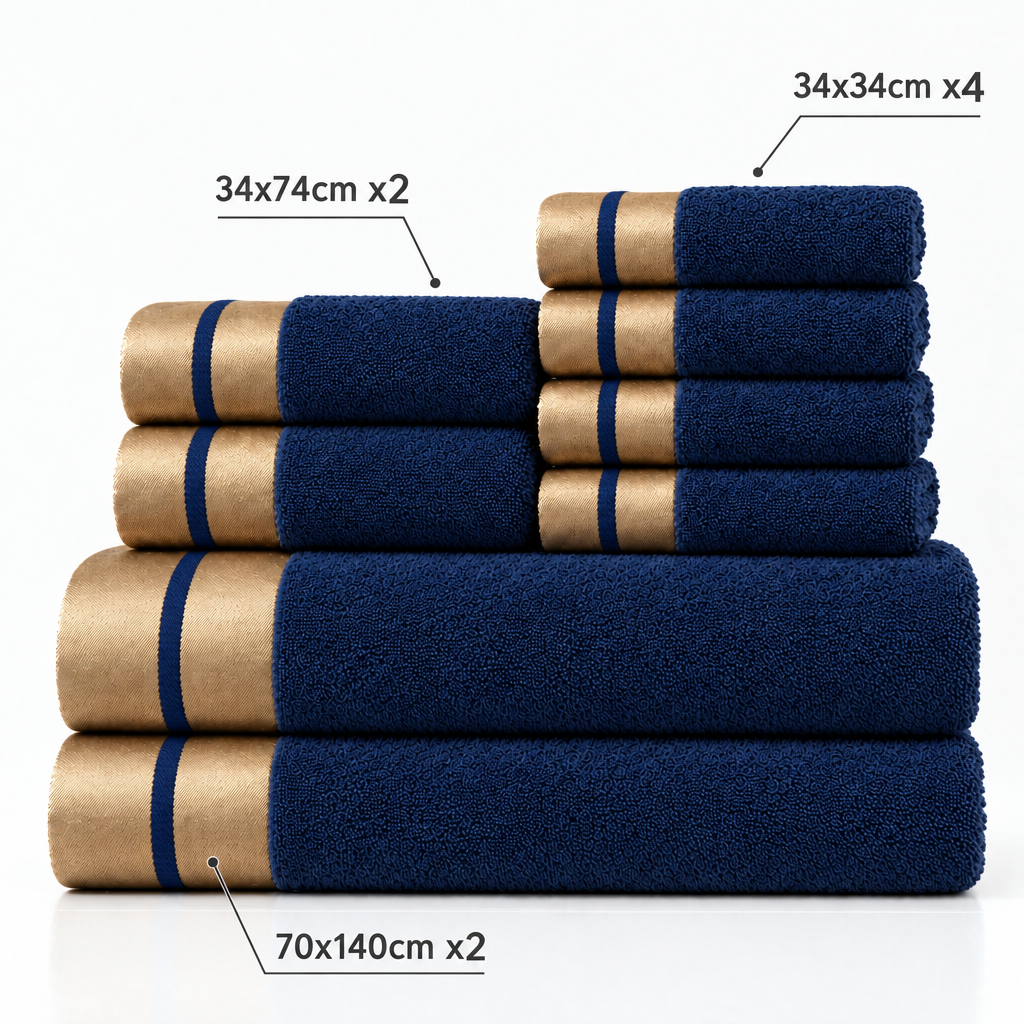 Revised blue towel set